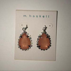 M HASKELL DROP EARRINGS- peach